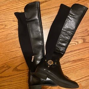 Black knee high boots